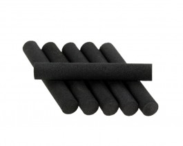 Foam Cylinders, Black, 6 mm